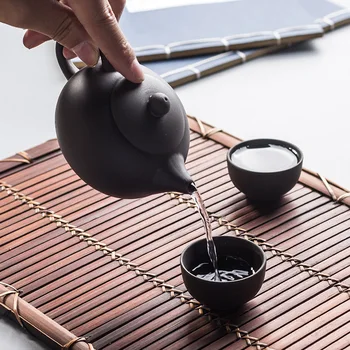 אותנטי Yixing קומקומים עבודת יד הסיני קונג פו תה סיר קטן סגול קליי ערכת תה קומקומים זרוק משלוח
