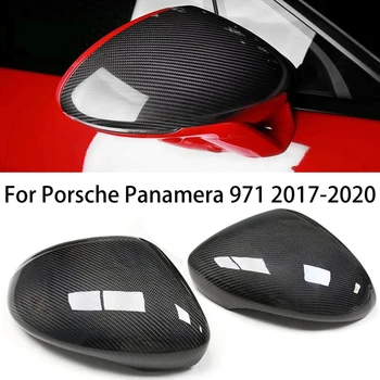 עבור פורשה Panamera 971 2017 2018 2019 2020 אמיתי סיבי פחמן המכונית מראה אחורית כיסוי כובעים ואביזרים עבור כלי רכב