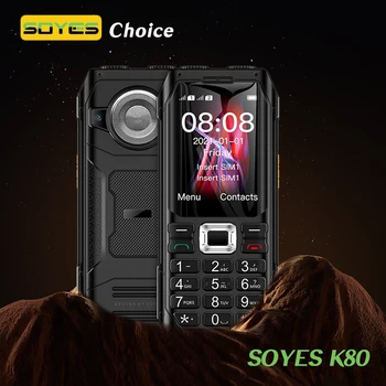 SOYES K80 GSM 2G טלפון נייד 1800mAh בשני כרטיסי SIM כפול לפיד פנס חזק נשמע MP3 FM רטט אלדר הסלולר