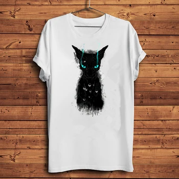 2020 מגניב גותי חולצה כהה חתול ספינקס גרפי טי מטאל גותי Tees פאנק בסגנון גראנג ' מקסימום המכשפה יצירות אמנות Tees